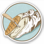 牛の蹄のトリミング シール (正面)