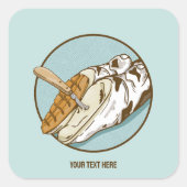 牛の蹄のトリミング スクエアシール (正面)