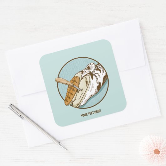 牛の蹄のトリミング スクエアシール (封筒)