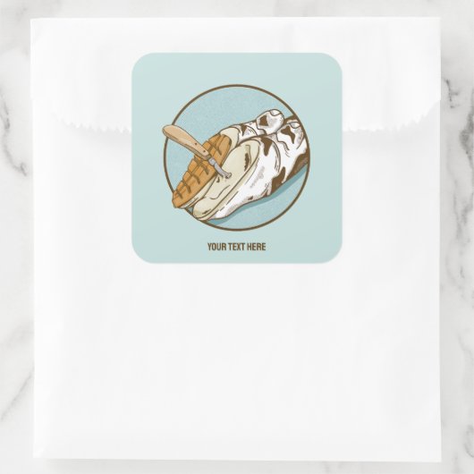 牛の蹄のトリミング スクエアシール (バッグ)