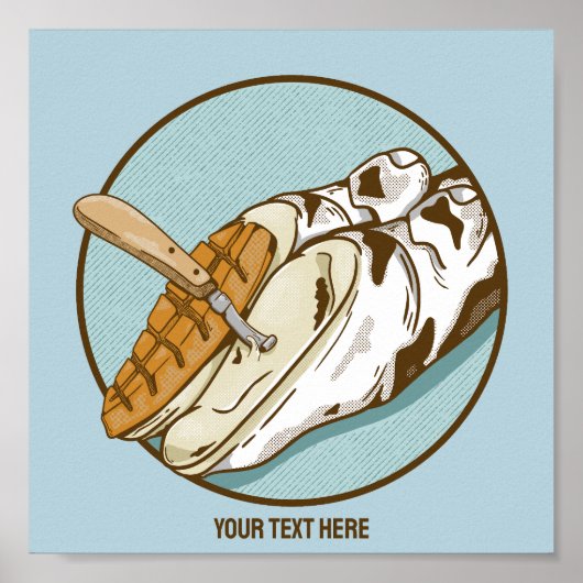 牛の蹄のトリミング ポスター (正面)