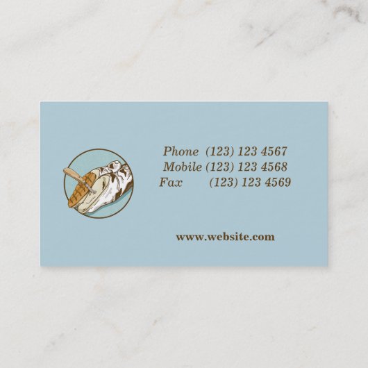 牛の蹄のトリミング 名刺 (裏面)