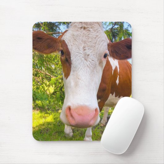 牛の農場の動物写真 マウスパッド (マウス)