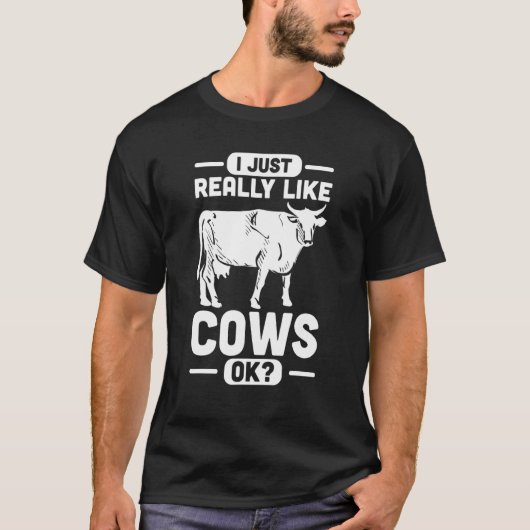 牛の農場の動物 牛 Tシャツ (正面)