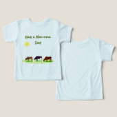 牛の農場の動物Tシャツ (デザイン正面&裏面)