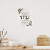 牛の農場の性別がウェルカムサインを明らかにする ポスター (キッチン)