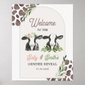 牛の農場の性別がウェルカムサインを明らかにする ポスター (正面)