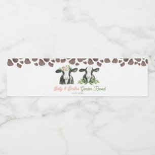 牛の農場の性別が水の瓶ラベルを明らかにする ペットボトルラベル