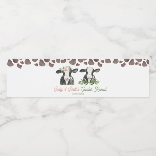 牛の農場の性別が水の瓶ラベルを明らかにする ペットボトルラベル (シングルラベル)