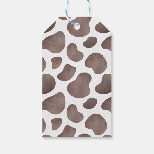 牛の農場ジェンダーを明らかにする感謝のラベル ギフトタグ (裏面)