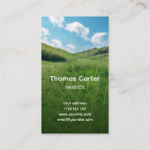 牛の農場、新鮮な牛肉、農家名刺 名刺 (裏面)