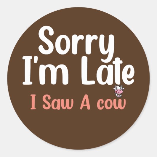 牛の農業ごめん私は牛の乳製品を見た ラウンドシール (正面)