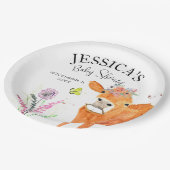 牛の農畜産田舎の赤ちゃんシャワー女の子の男の子 ペーパープレート (アングル)