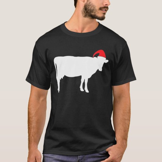 牛の醜いクリスマスセーター牧場 Tシャツ (正面)