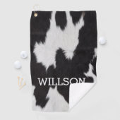 牛の隠し白黒 ゴルフタオル (インサイチュ)