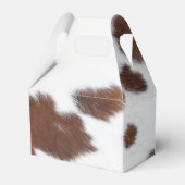 牛の隠れ茶色の白いビーフボックス フェイバーボックス (正面サイド)