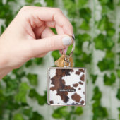 牛の隠れ茶色 キーホルダー (手)