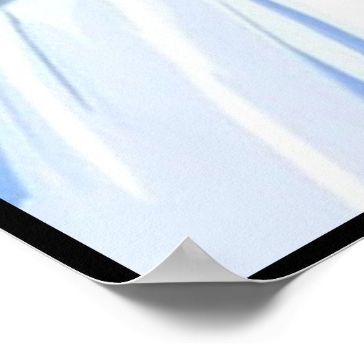 牛の雪スキー一家おもしろい ポスター (角)