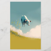 牛の青い男の子の上または下の赤ちゃんシャワーゲーム (裏面)