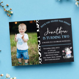 牛の青い誕生日 招待状