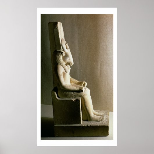 牛の頭とモンツ神の像f ポスター (正面)