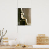 牛の頭とモンツ神の像f ポスター (キッチン)