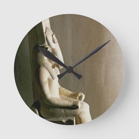 牛の頭とモンツ神の像f ラウンド壁時計 (正面)