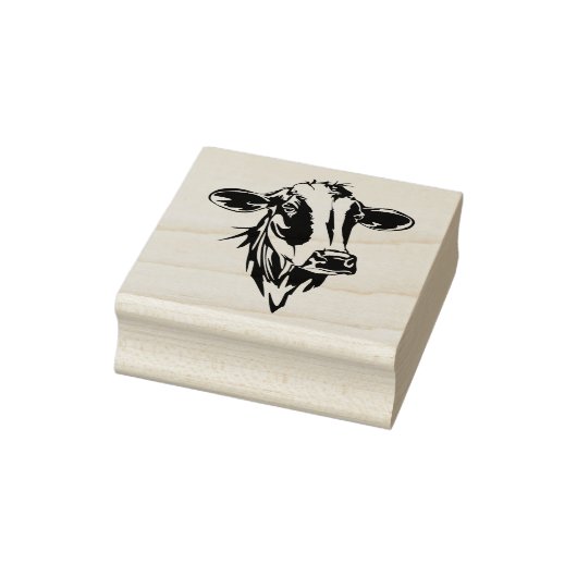 牛の頭のゴムスタンプ ラバースタンプ (スタンプ)
