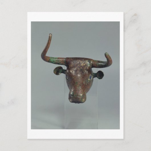 牛の頭，シュメール王室のの碑文， m ポストカード (正面)