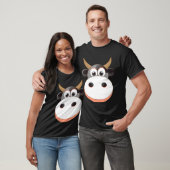 牛の顔のコスチューム クールでお手頃なハロウィーンの動物 Tシャツ (ユニセックス)