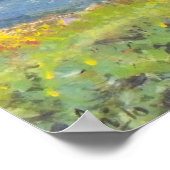 牛の風景の中でランチが中断さ絵画れた ポスター (角)