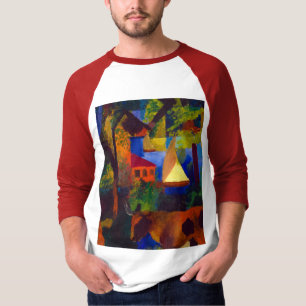 牛の風景, 1914 by 威厳がある Macke Tシャツ