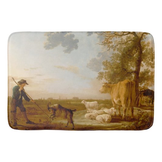 牛の風景Aelbert Cuyp バスマット (正面)