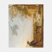 牛の風景Aelbert Cuyp フリースブランケット (正面)