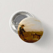 牛の風景Aelbert Cuyp 缶バッジ (正面&裏面)