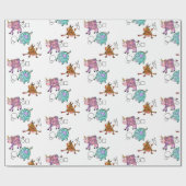 牛の飛んでいる包装紙 ラッピングペーパー (フラット)