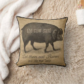 牛の食べベーコンを彼らに言わせた クッション (ブランケット)