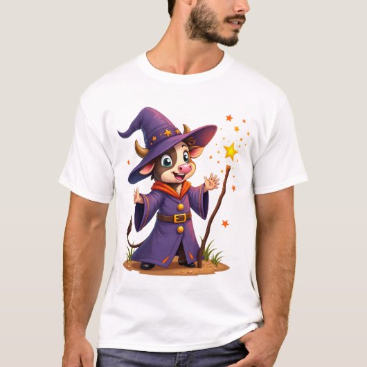 牛の魔法使いムー魔術師 Tシャツ (正面)