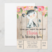 牛の鳴き声の招待状聞いたことある？ 招待状 (正面/裏面)