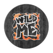 牛の黒とオレンジの野生の私 カッティングボード (正面)