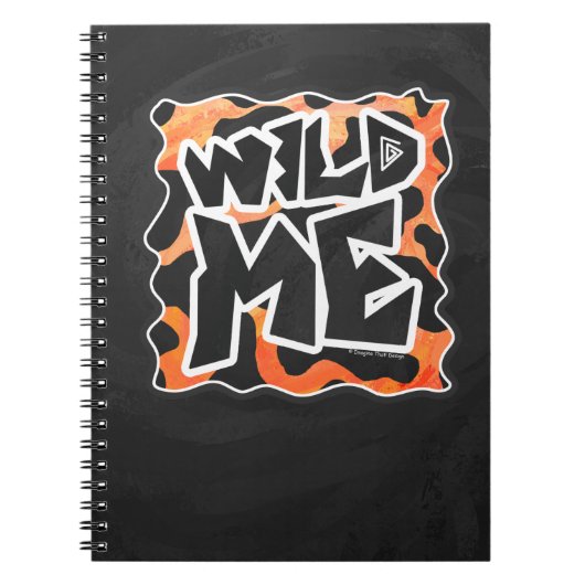 牛の黒とオレンジの野生の私 ノートブック (正面)