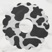 牛の黒と白のスポットワインスカート ワイングラスタグ (裏面)