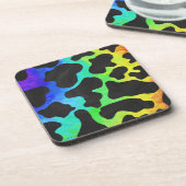 牛の黒と虹の贈り物 コースター (左側)