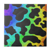 牛の黒と虹の贈り物 タイル (正面)