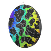 牛の黒と虹の贈り物 ダーツボード (正面右)