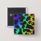 牛の黒と虹の贈り物 缶バッジ (正面&裏面)