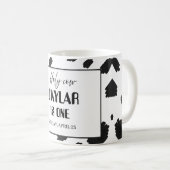 牛の黒白斑点の毛皮 コーヒーマグカップ (正面右)