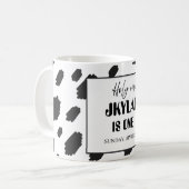 牛の黒白斑点の毛皮 コーヒーマグカップ (正面左)
