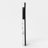 牛の鼻にキスする花の水彩画 グレー ファームアニマル Case-Mate iPhoneケース (裏面/左)