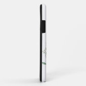 牛の鼻にキスする花の水彩画 グレー ファームアニマル Case-Mate iPhoneケース (裏面/右)